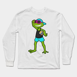 Frog as Volleyball player with Volleyball Long Sleeve T-Shirt